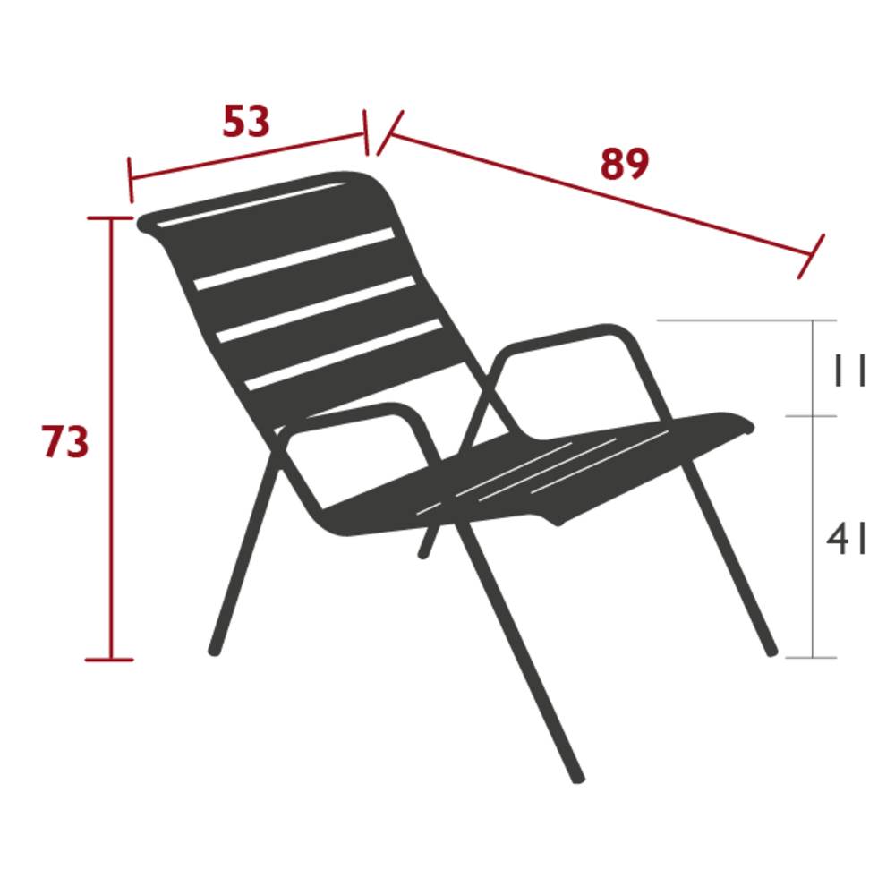 Fermob - Fauteuil de jardin bas acier bleu acapulco Monceau Fermob - Image 5