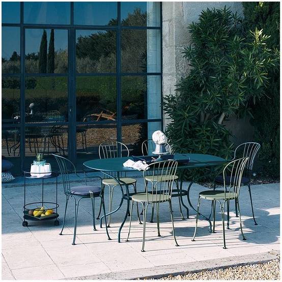 Fermob - Fauteuil de jardin acier bleu acapulco Opera Fermob - Image 5