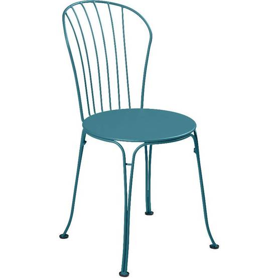 Fermob - Chaise de jardin acier bleu acapulco Opera Fermob - Image 5