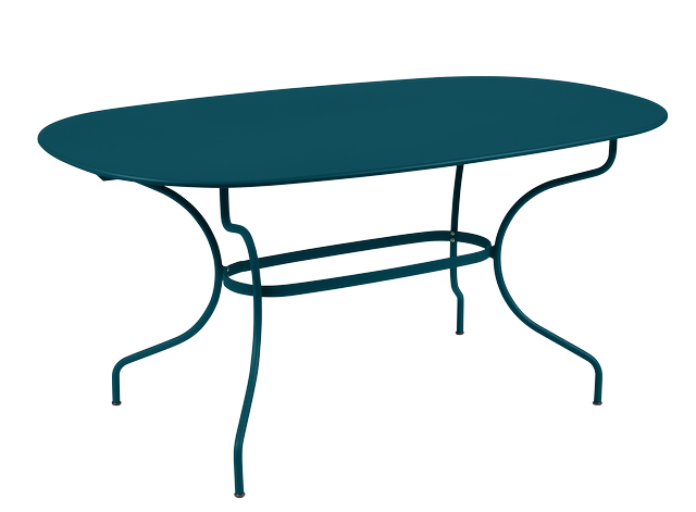 Fermob - Table de jardin rectangulaire acier bleu acapulco 8 personnes Opera Fermob - Image 1