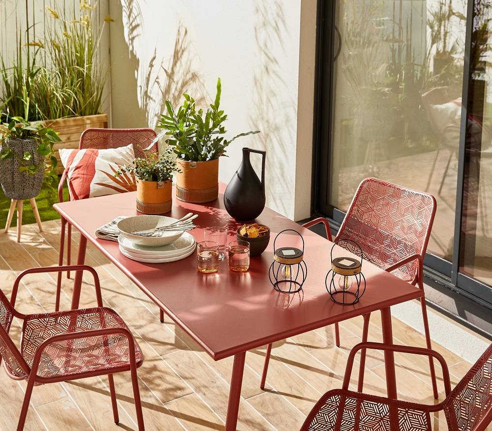 Ecloz - Ecloz - Table Evolution Terracotta L.140 x l.80 x H.73 cm - Image 3