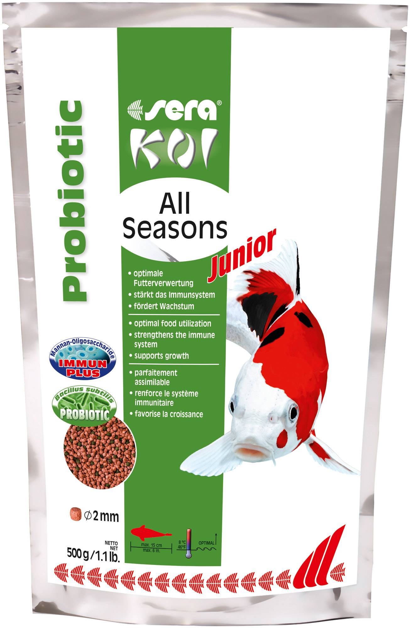 Sera - Sera - Aliment Koi Junior All Seasons Probiotic 500 g - Image 2