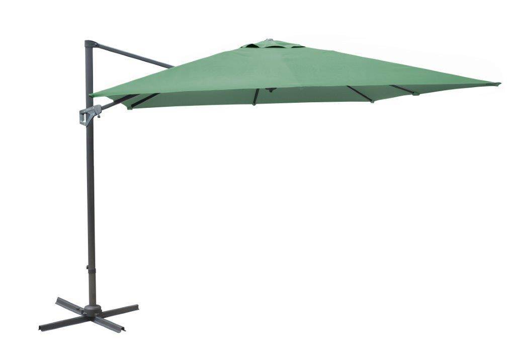 Parasol déporté 3x3 m sauge