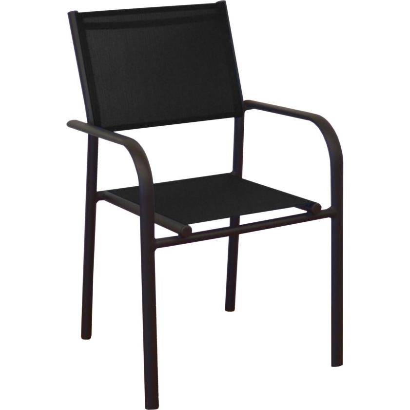 Fauteuil Textilène Aluminium DUCA Graphite noir - Image 2