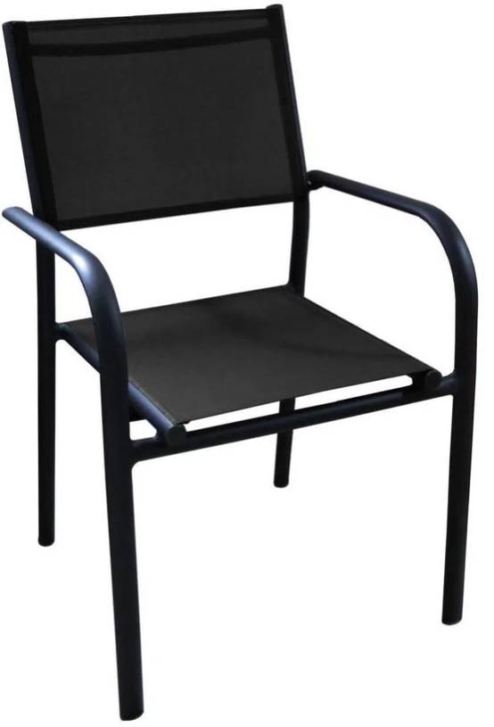 Fauteuil Textilène Aluminium DUCA Graphite noir - Image 8
