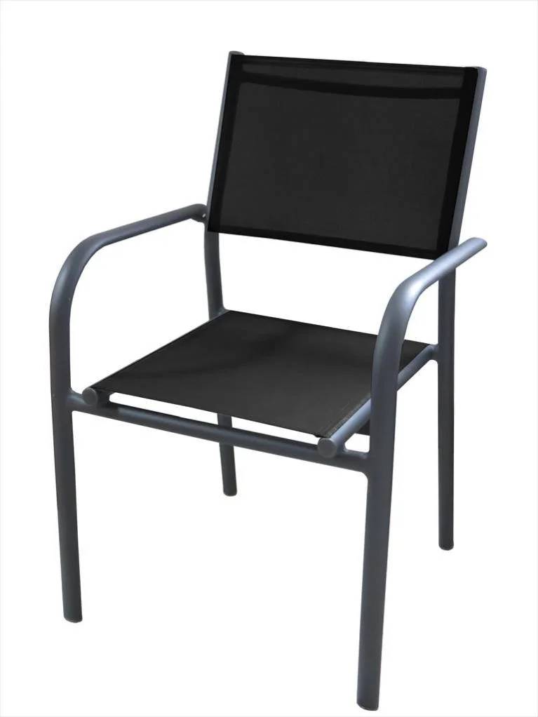 Fauteuil Textilène Aluminium DUCA Graphite noir - Image 1