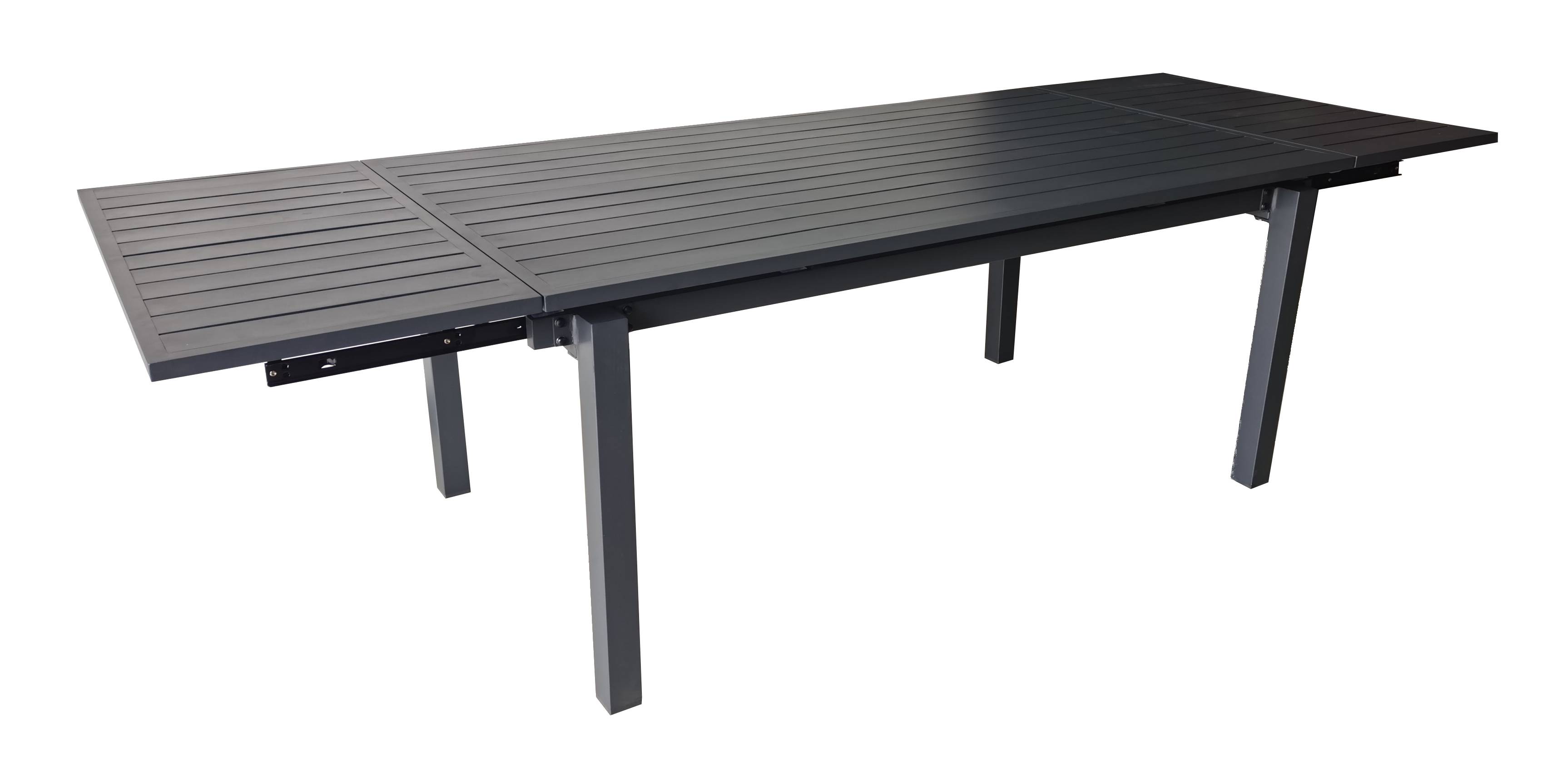 Ecloz - Table de jardin extensible aluminium graphite L.220/270/320 x l.110 x H.74 cm – ECLOZ - Image 1