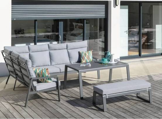 Table de Jardin Lounge Aluminium Grey – PROLOISIRS - Image 3