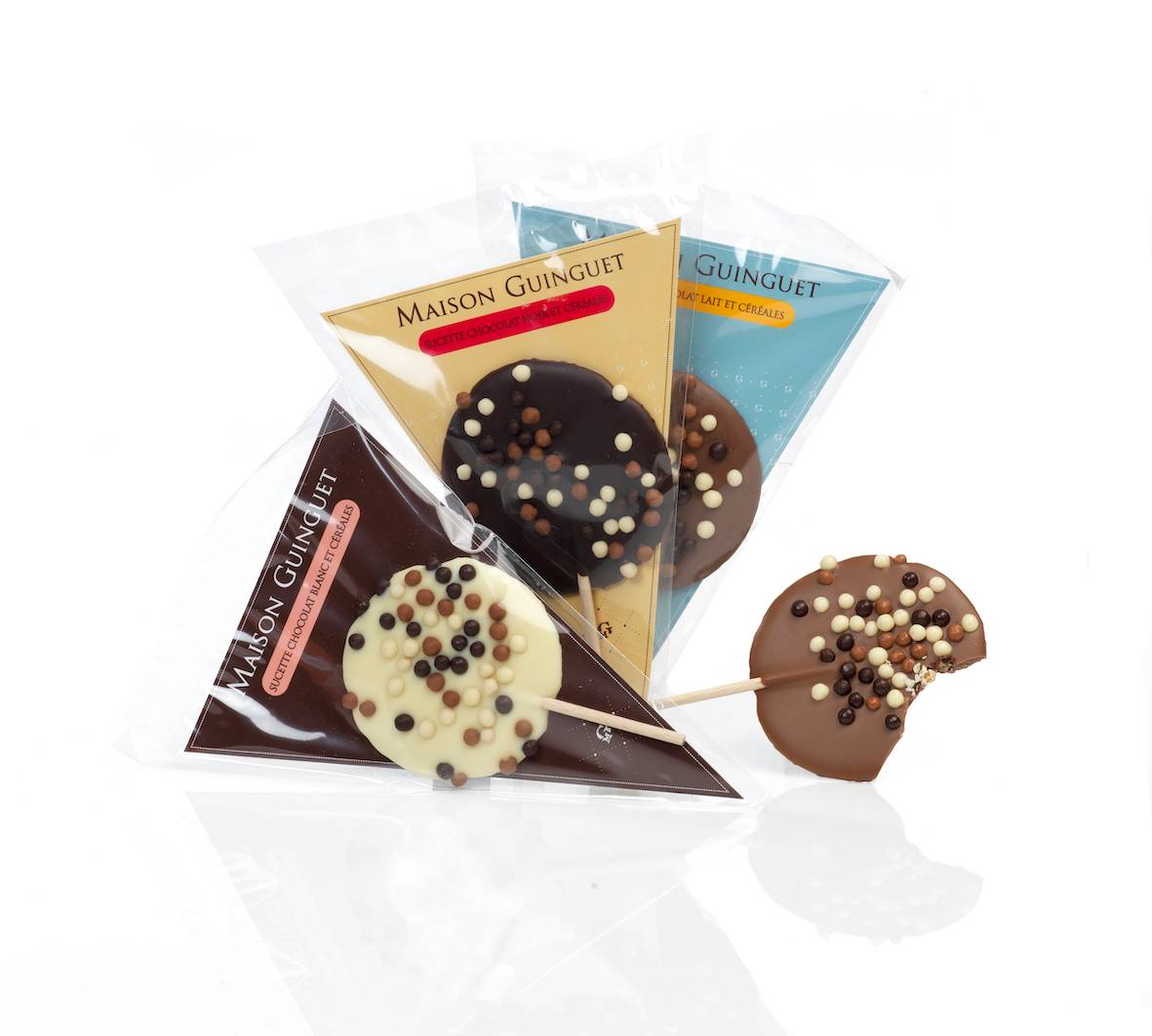 Maison guinguet - Sucette chocolat au lait céréales 25 g - MAISON GUINGUET