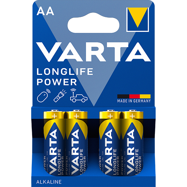Piles Alcaline LR6 AA 1,5 V 4x - VARTA