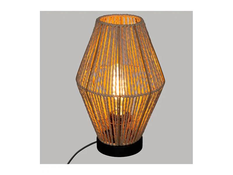 Lampe à poser Papier Fer Bois Naturel Ø 19 cm H 32 cm - ATMOSPHERA - Image 8
