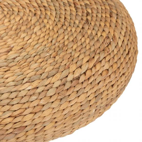 Pouf jacinthe d'eau tressée D 55 cm naturel - ATMOSPHERA - Image 2