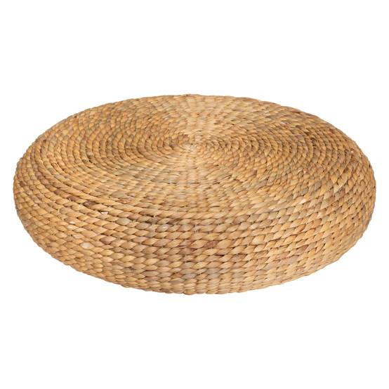 Pouf jacinthe d'eau tressée D 55 cm naturel - ATMOSPHERA - Image 4