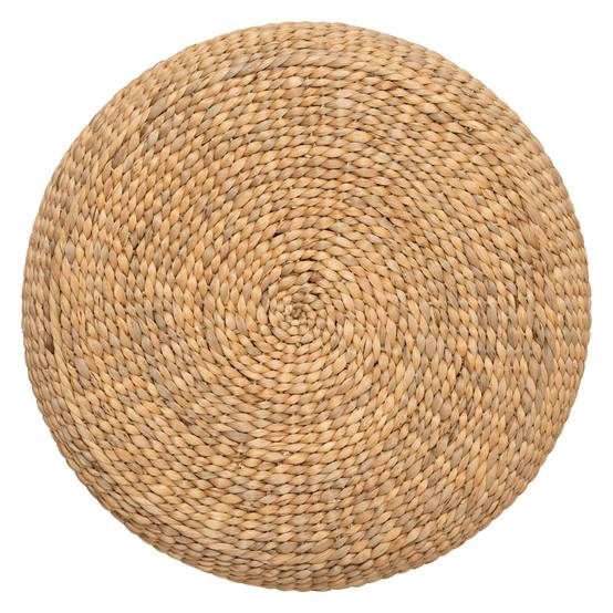 Pouf jacinthe d'eau tressée D 55 cm naturel - ATMOSPHERA - Image 3
