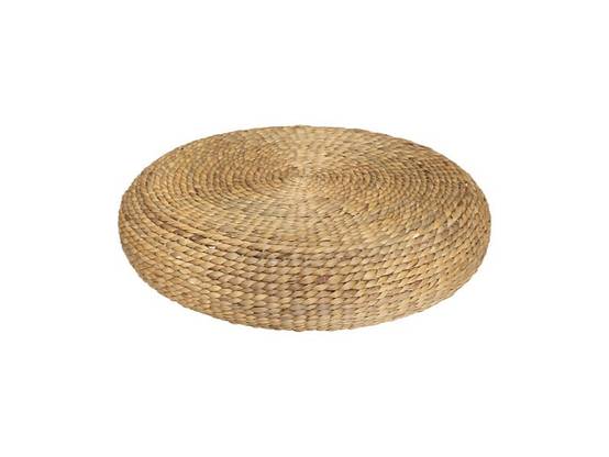 Pouf jacinthe d'eau tressée D 55 cm naturel - ATMOSPHERA - Image 5