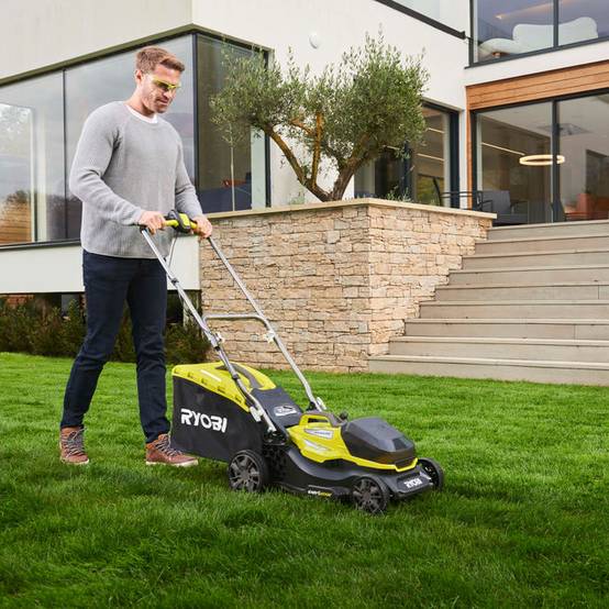 Ryobi - Tondeuse poussée 18V Brushless Ø coupe 37 cm ramassage et mulching - Ryobi - Image 13