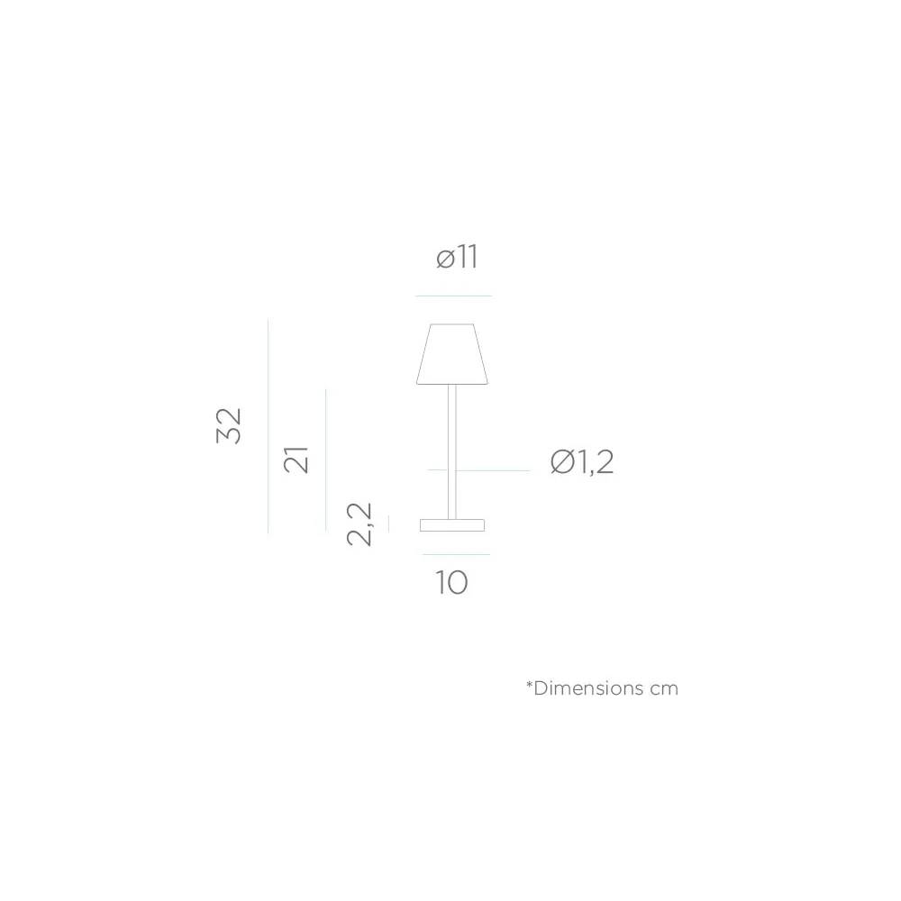 Lampe à poser LED RGBW batterie anthracite - LOLA - Image 3