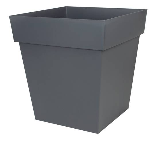 Pot carré Toscane Anthracite l.49 x P.49,5 x H.52,5 cm - 87 L