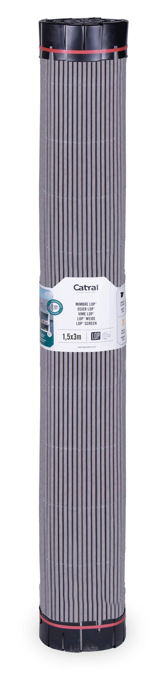 Canisse imitation osier composite gris clair H.1,5 x L.3 m - NORTENE - Image 10