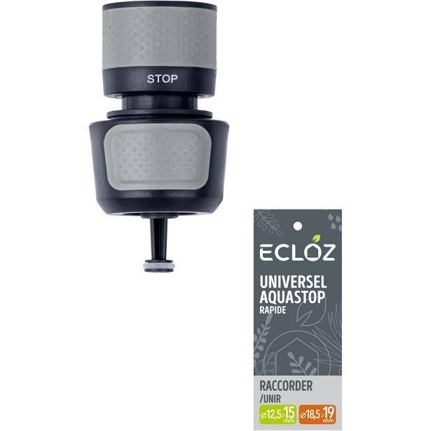 Ecloz - Raccord rapide universel stop bi-matière D. 12,5 à 19 mm - ECLOZ - Image 2