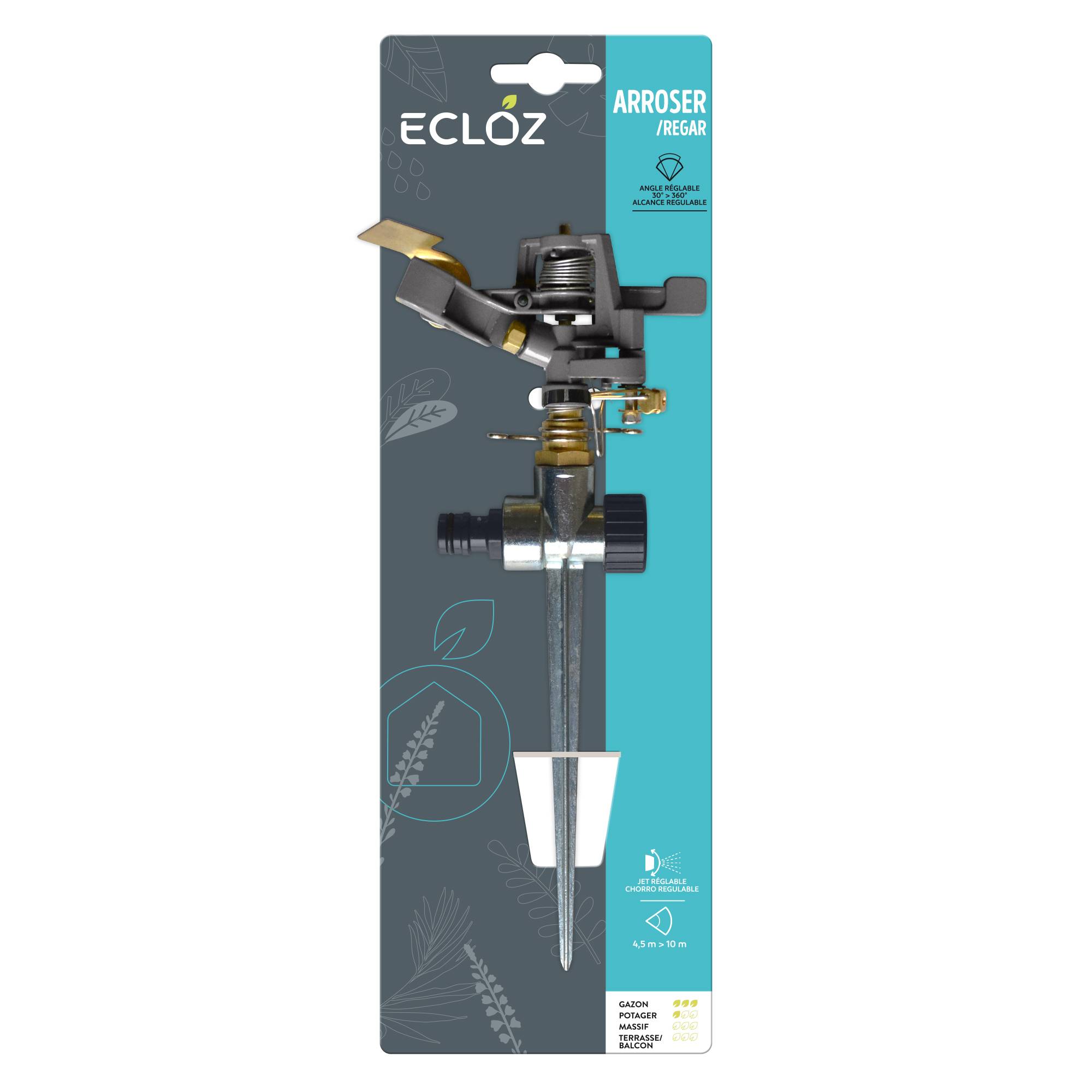 Ecloz - Arroseur canon sur pic metal ECLOZ - 380 m² - Image 1