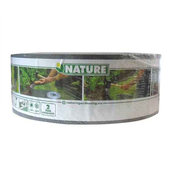 Bordure de jardin PE recyclé gris H 7,5 cm x 10 m - NATURE - Image 2