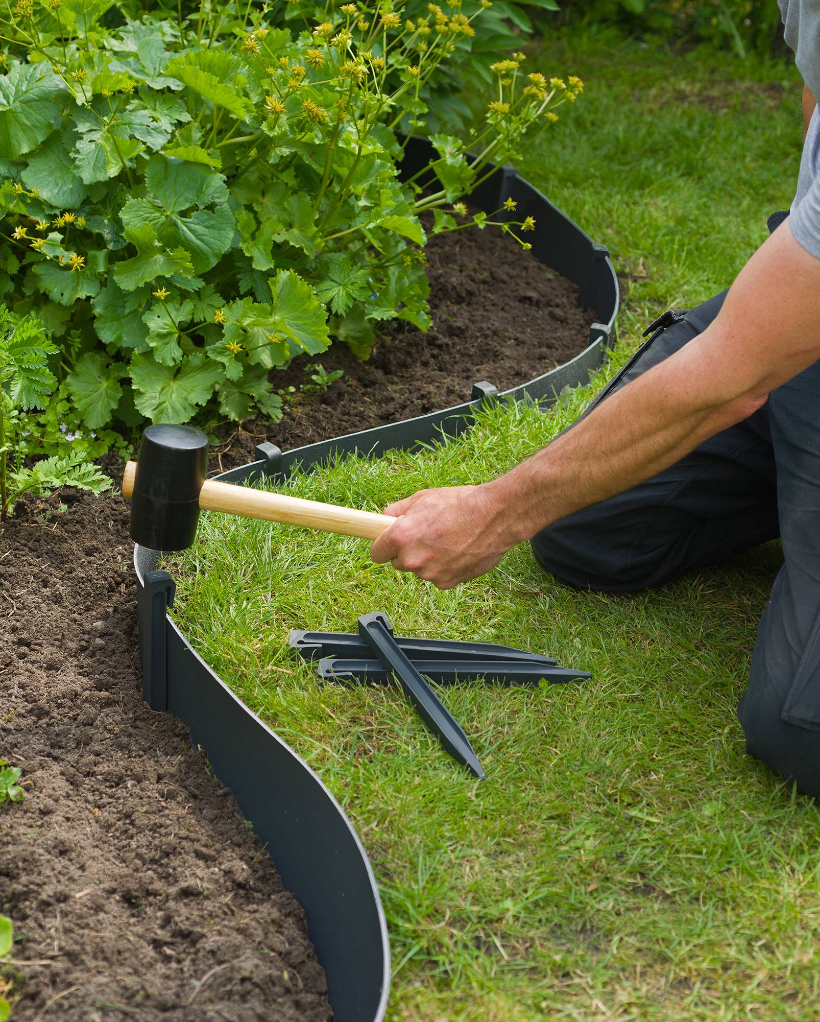 Bordure de jardin PE recyclé Noir – NATURE - Image 1