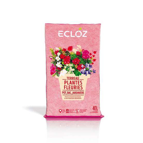 Ecloz - Terreau pour géraniums et plantes fleuries 40 L ECLOZ - Image 1