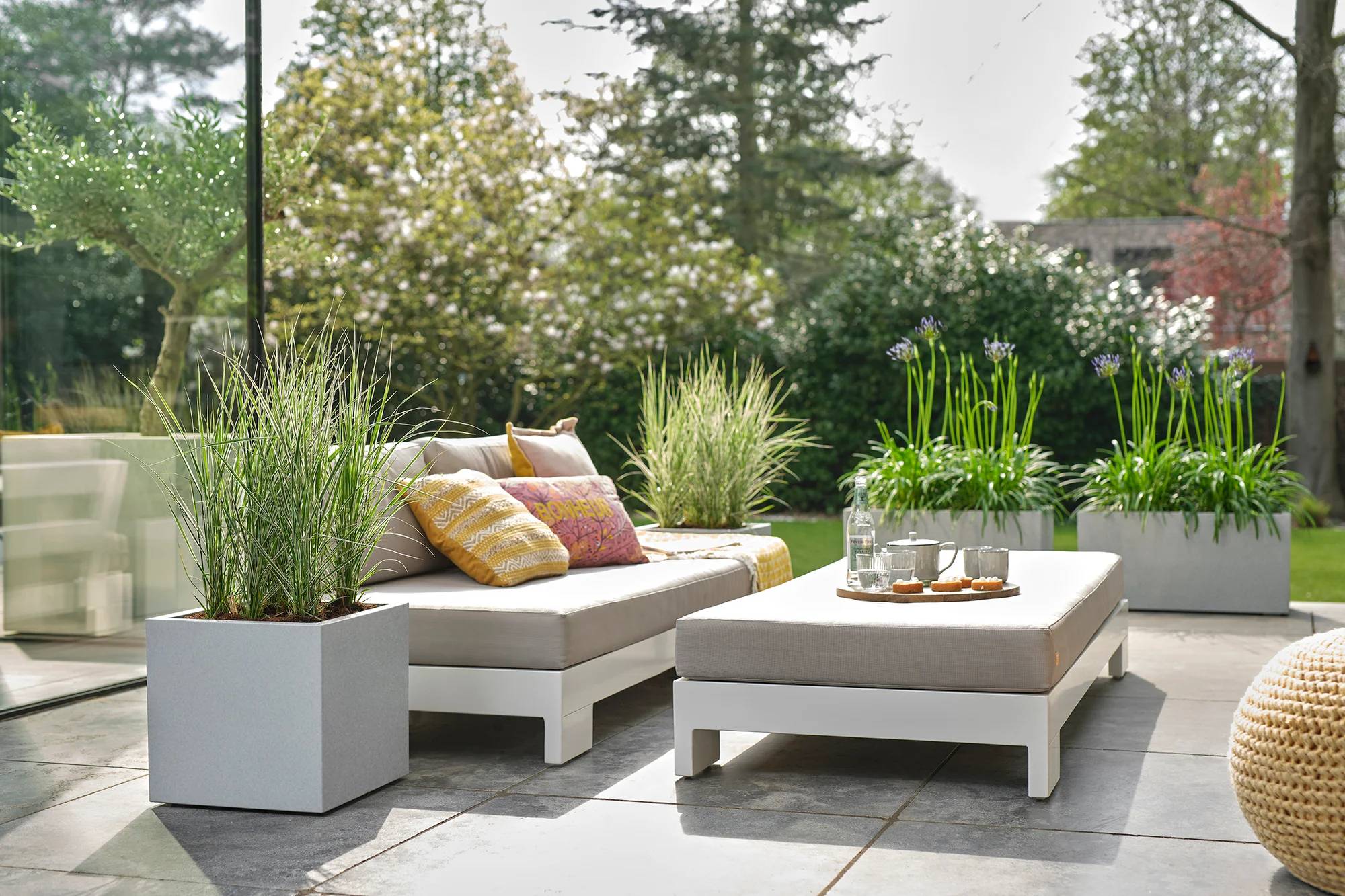 Jardinière rectangulaire plastique gris 80 x 39 x 38 cm - ELHO - Image 1