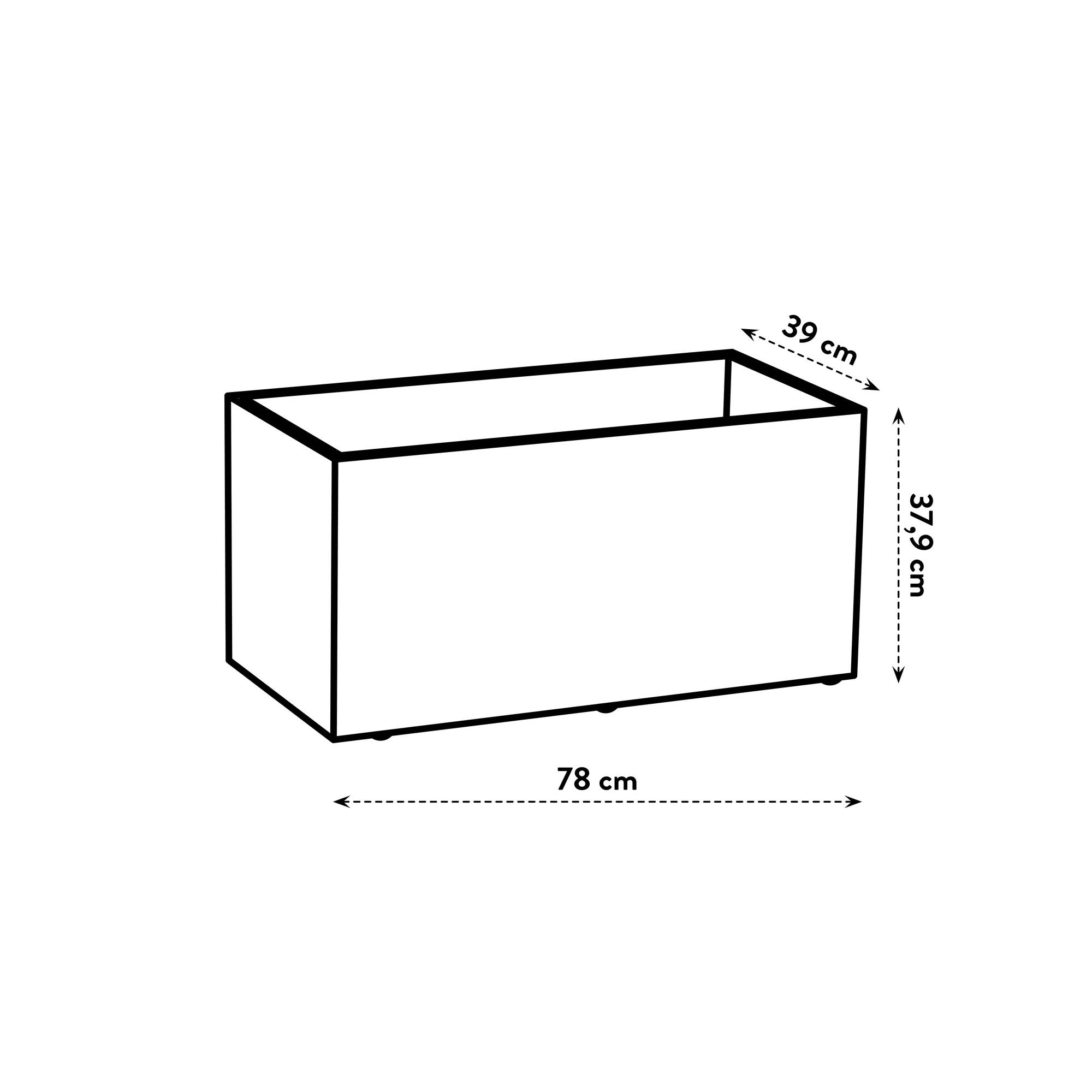 Jardinière rectangulaire plastique gris 80 x 39 x 38 cm - ELHO - Image 6