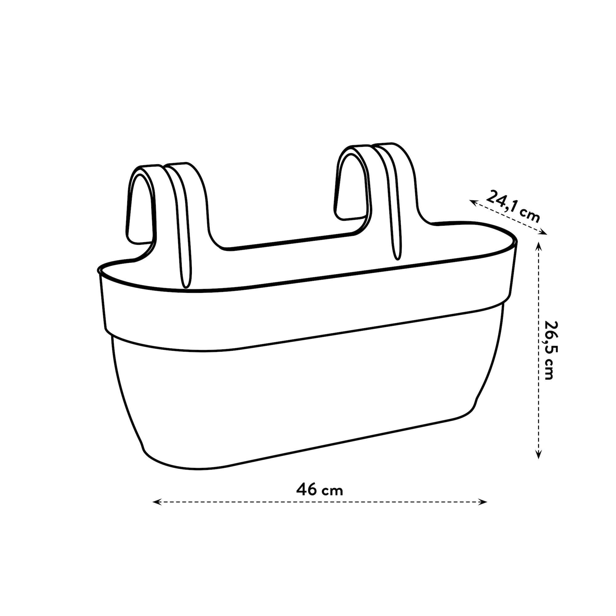 Elho - Elho - Vibia Easy Hanger L Blanc Soie L.46 x l.24,1 x H.26,5 cm - Image 6