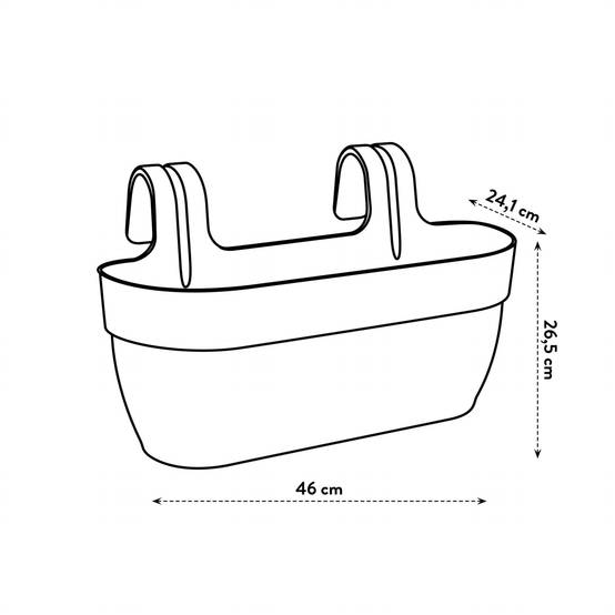 Elho - Elho - Vibia Easy Hanger L Blanc Soie L.46 x l.24,1 x H.26,5 cm - Image 13