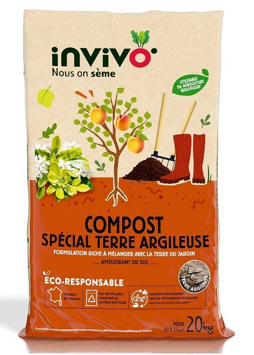 Invivo Nous On Sème - Invivo Nous on Sème - Compost pour sol argileux - 20 kg - Image 2