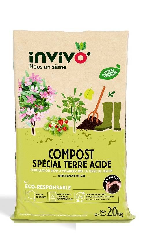 Invivo Nous On Sème - Invivo Nous on Sème - Compost pour sols acides - 20 kg - Image 2