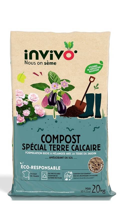 Invivo Nous On Sème - Invivo Nous on Sème - Compost pour sols calcaires - 20 kg - Image 2