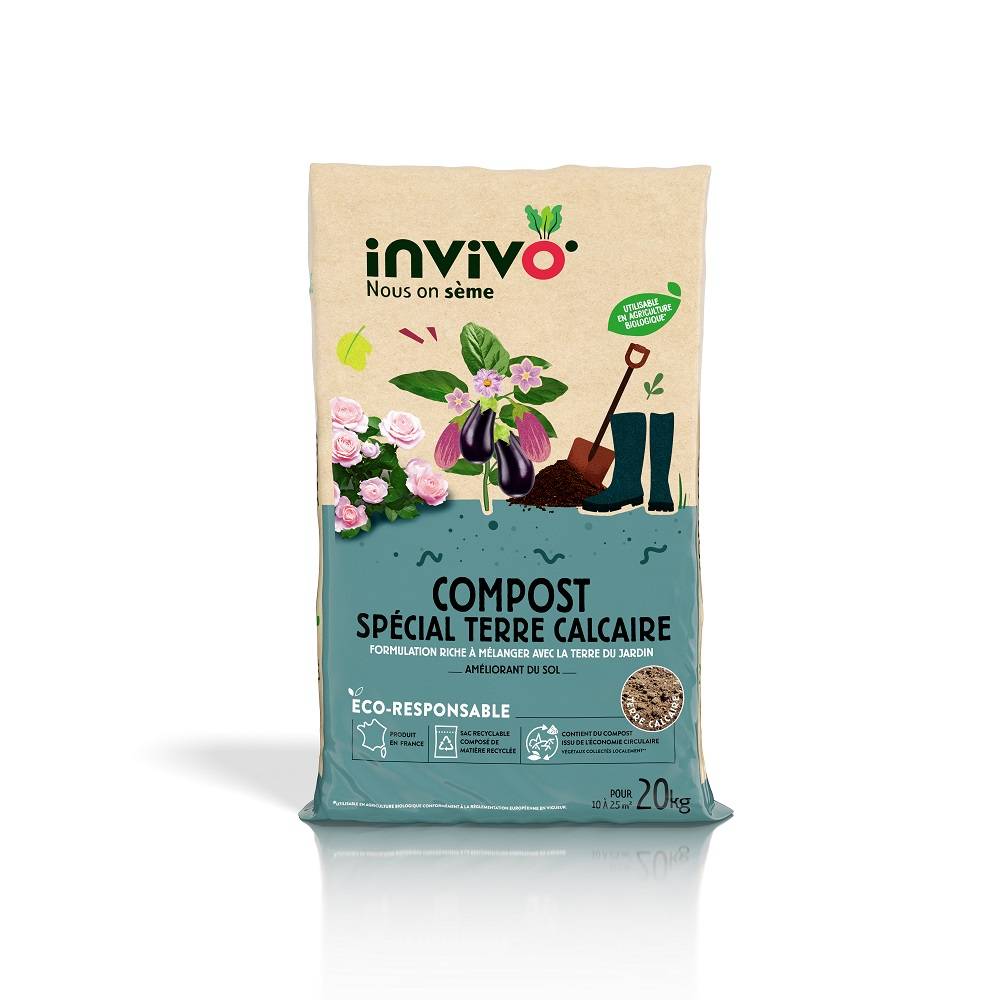 Invivo Nous On Sème - Invivo Nous on Sème - Compost pour sols calcaires - 20 kg - Image 3