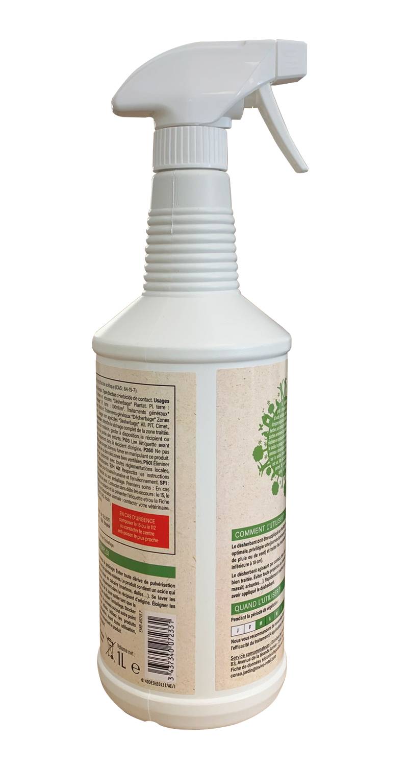 Marque Blanche et Economique - Désherbant multi - usages Spray Prêt à l'emploi 1L - Image 3