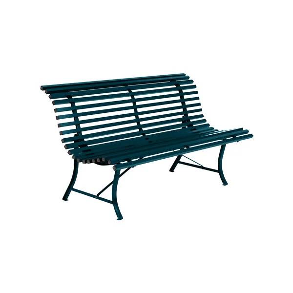 Fermob - Banc de jardin acier bleu acapulco 3 places Louisiane Fermob - Image 5