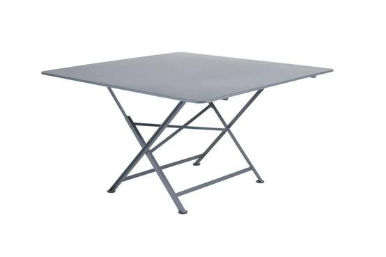 Table carré métal gris orage 8 personnes - FERMOB