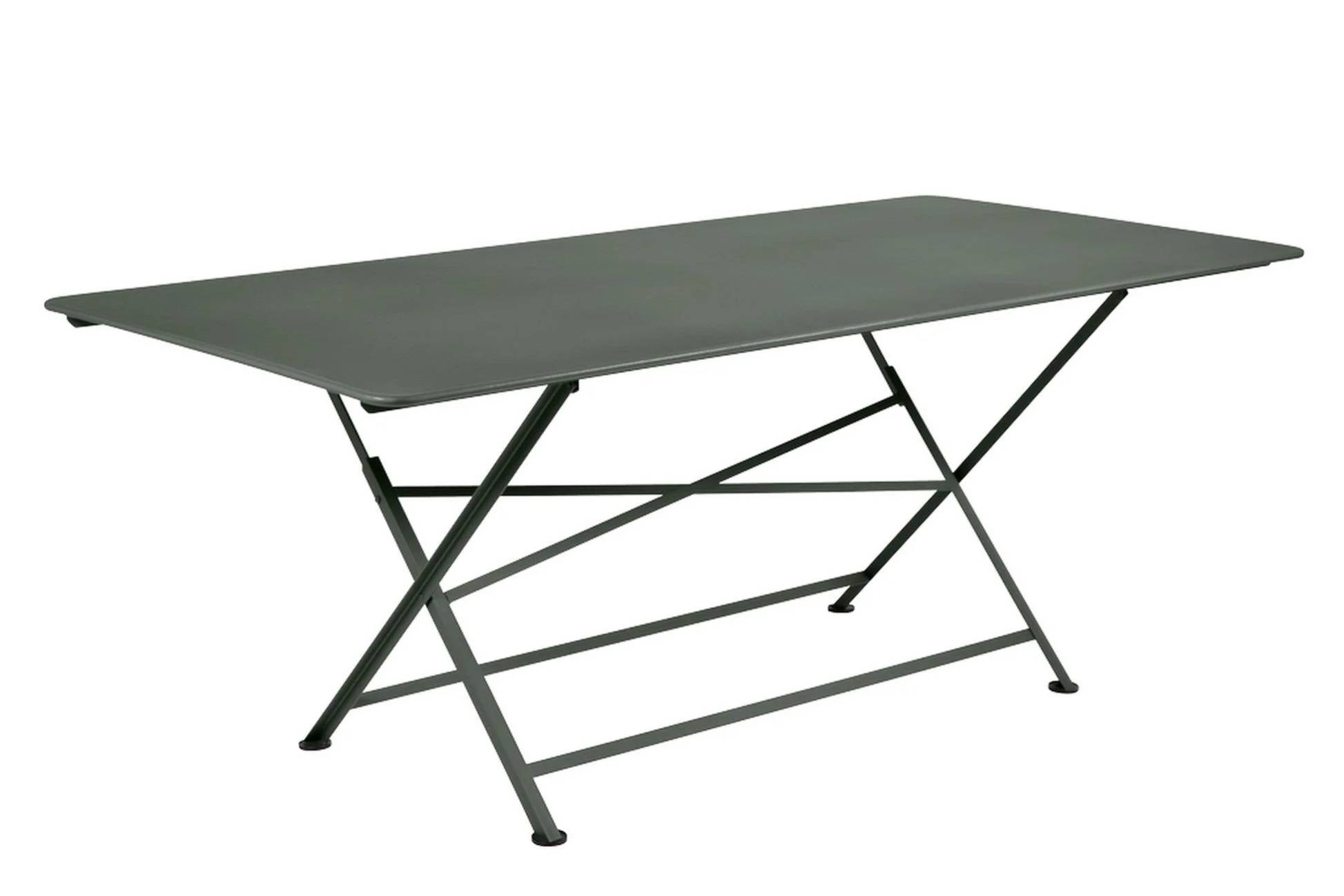 Table jardin pliante métal vert cactus 8 personnes – FERMOB - Image 1