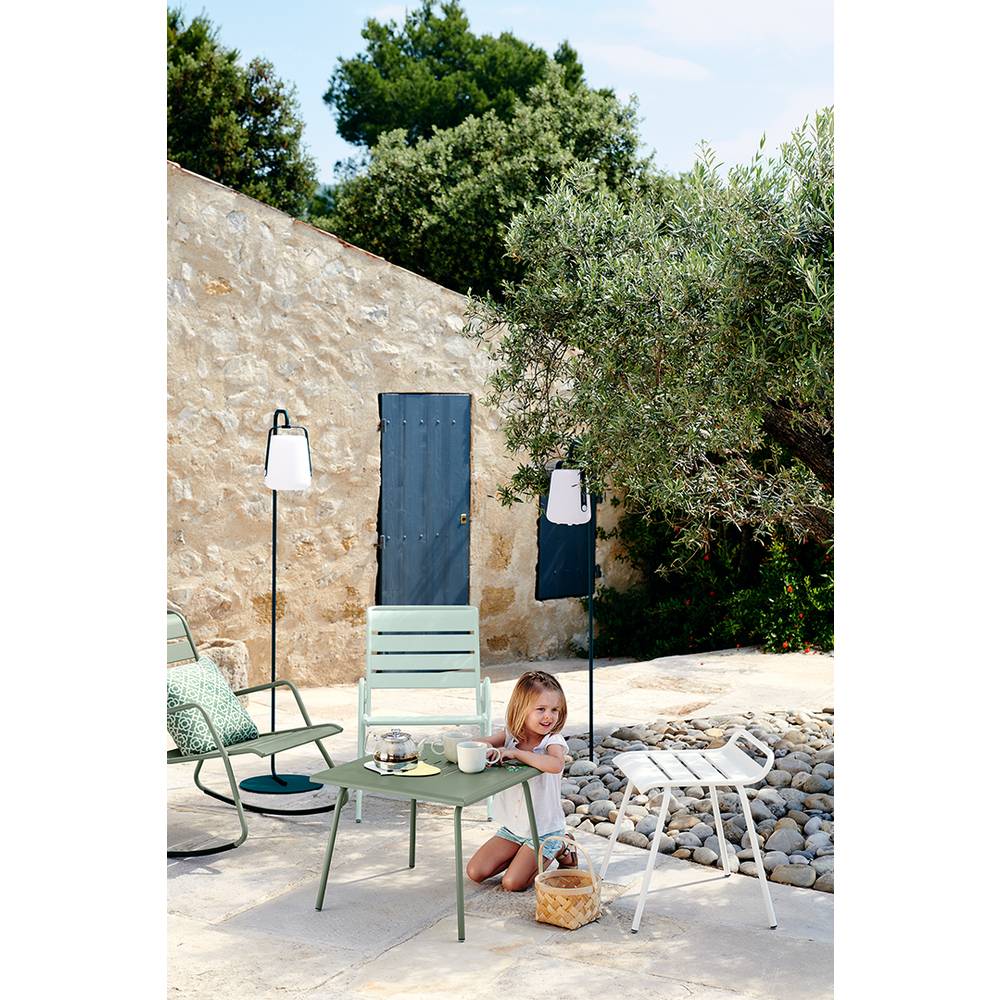 Fermob - Tabouret de jardin acier gris argile Monceau Fermob - Image 1