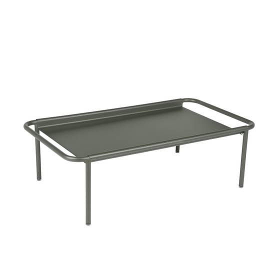 Table basse rectangulaire acier vert Coolside – FERMOB - Image 1
