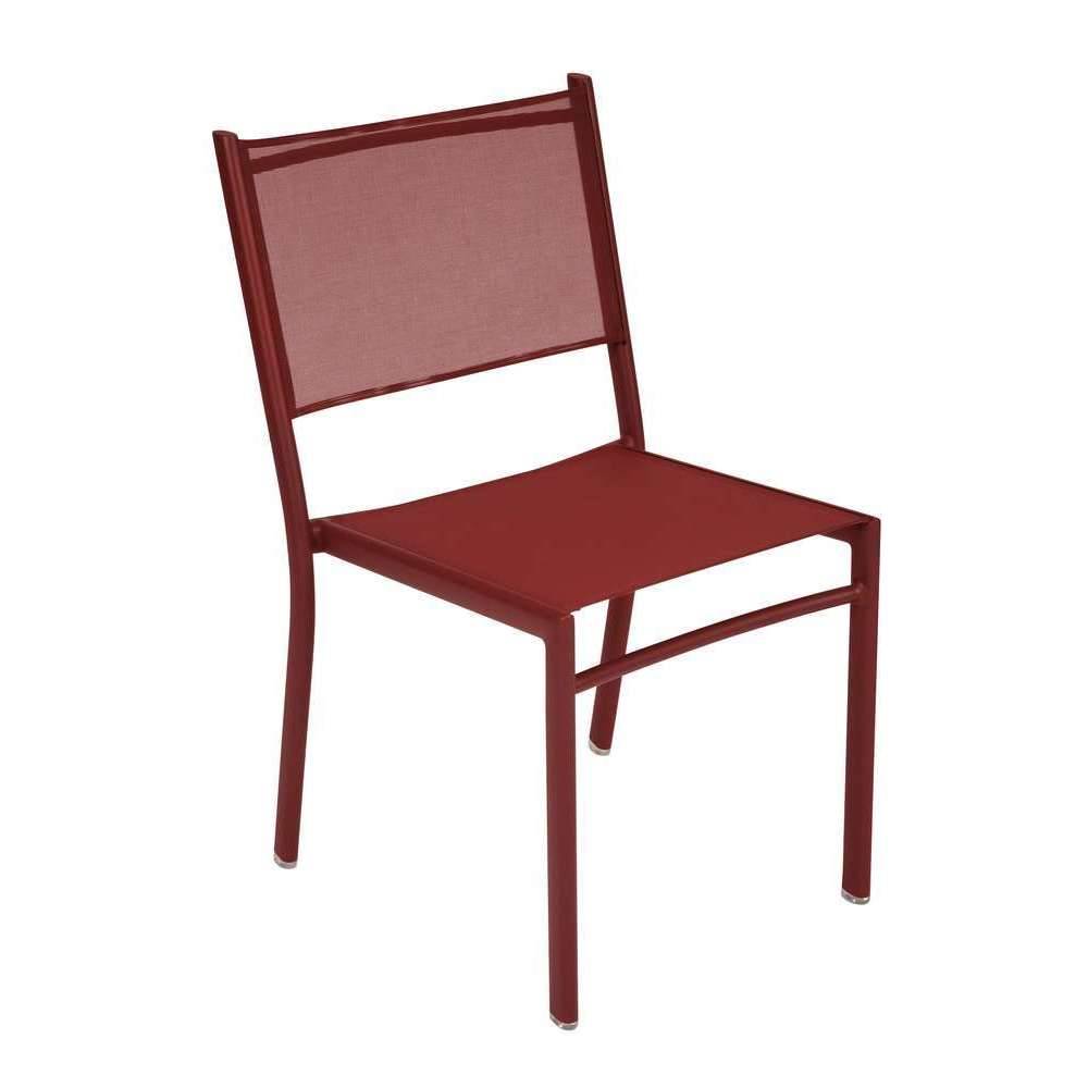 Fermob - Chaise de jardin alu textilène piment Costa Fermob - Image 1