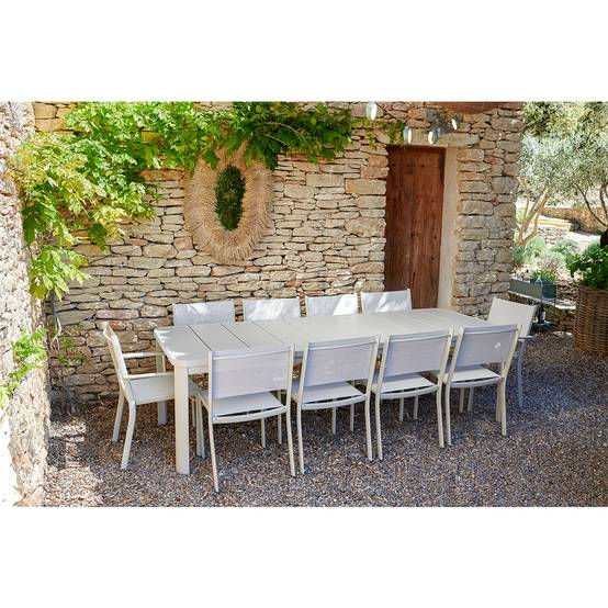 Fermob - Chaise de Jardin alu textilène gris argile Costa Fermob - Image 6