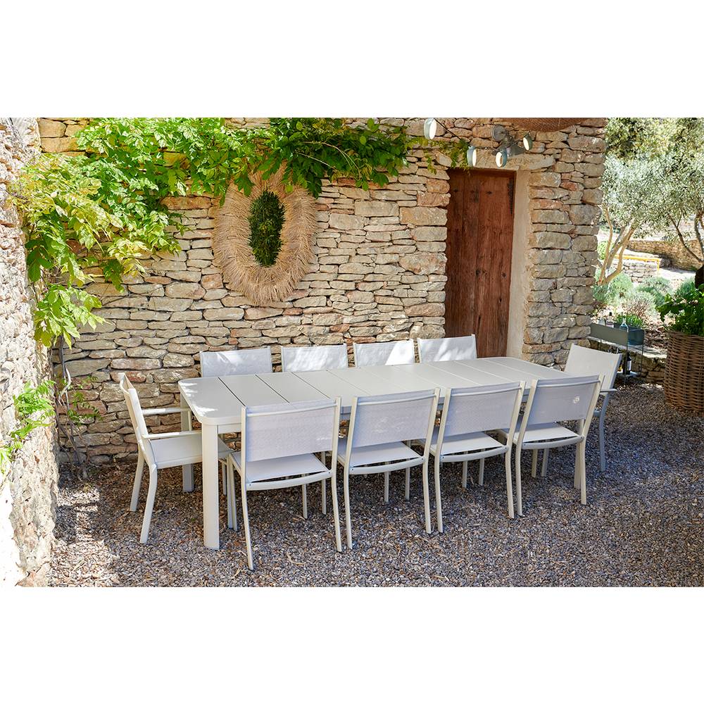 Fermob - Chaise de Jardin alu textilène gris argile Costa Fermob - Image 6