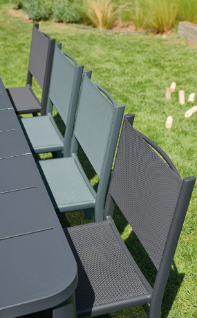 Fermob - Chaise de Jardin alu textilène gris argile Costa Fermob - Image 2