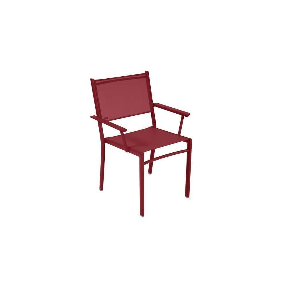 Fermob - Fauteuil de jardin alu textilène piment Costa Fermob - Image 1