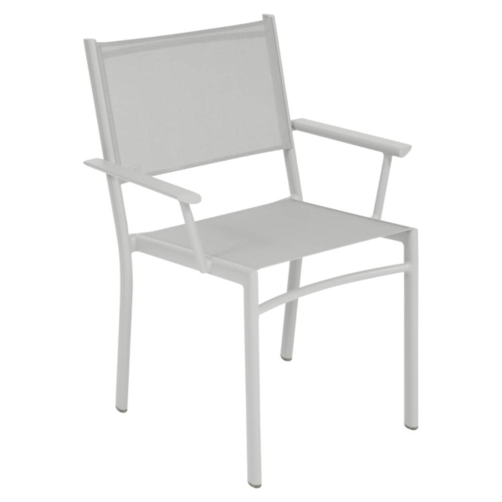 Fermob - Fauteuil de Jardin alu textilène gris argile Costa Fermob - Image 1
