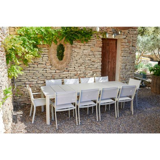 Fermob - Fauteuil de Jardin alu textilène gris argile Costa Fermob - Image 4