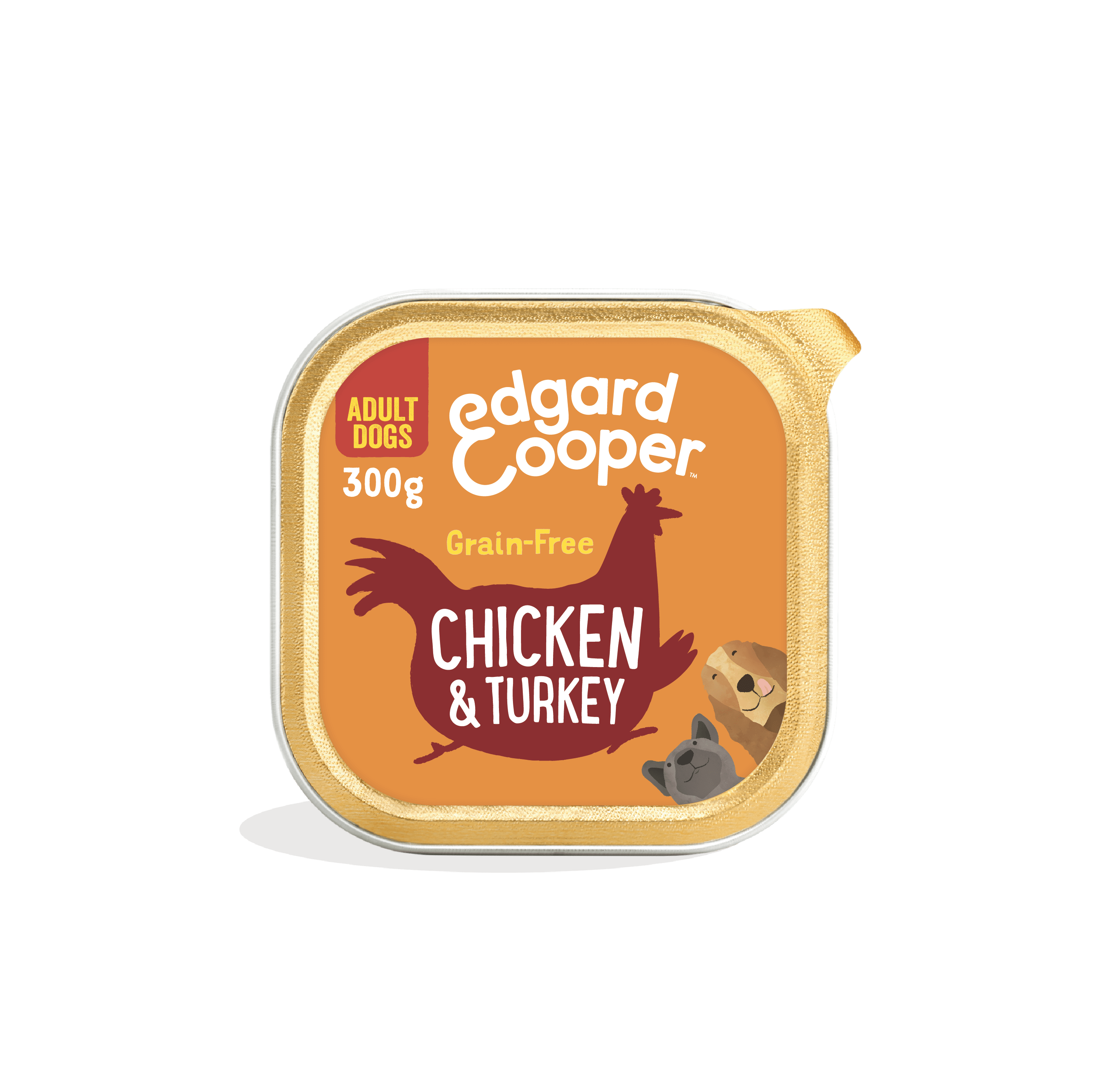 Edgard & Cooper - Pâtée Chien Adulte Sans Céréales poulet dinde volailles 300 g - Edgard & Cooper